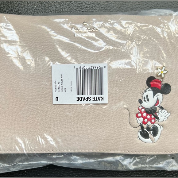 NWT $178 Kate Spade Disney Minnie Mouse Mini Sima Clutch & Gold Chain Crossbody - Picture 2 of 13